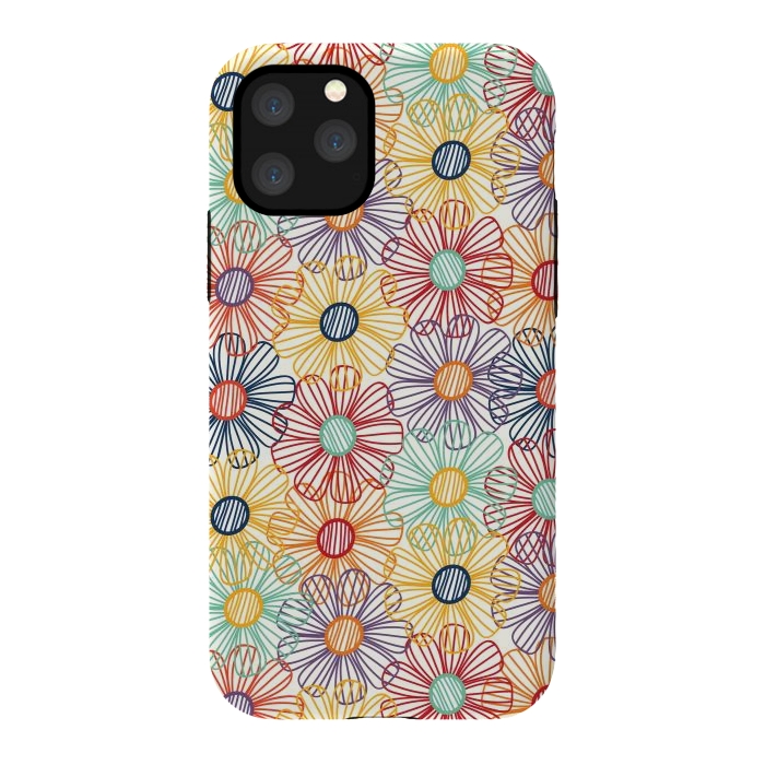 iPhone 11 Pro StrongFit RAINBOW FLORAL by TracyLucy Designs