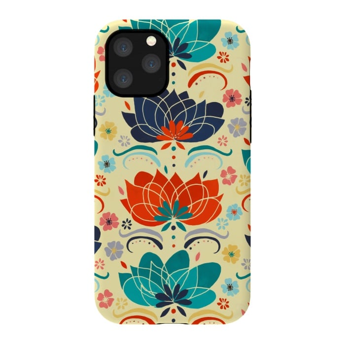 iPhone 11 Pro StrongFit 1960s Hippie Floral  by Tigatiga