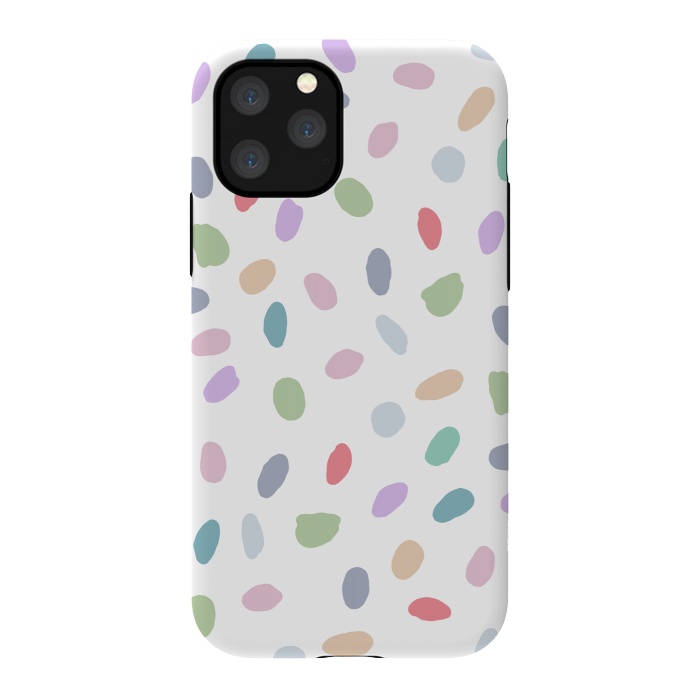 iPhone 11 Pro StrongFit Color Oval Dots by Creativeaxle