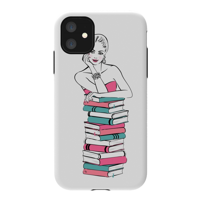 iPhone 11 StrongFit Lady Bookworm by Martina