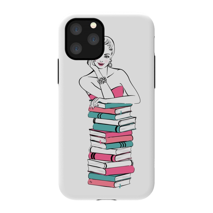 iPhone 11 Pro StrongFit Lady Bookworm by Martina