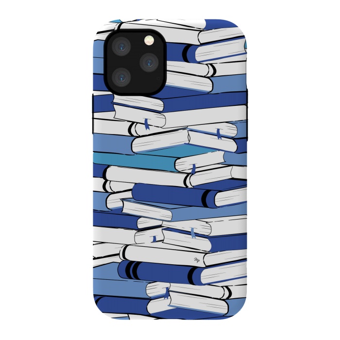 iPhone 11 Pro StrongFit Blue Books by Martina