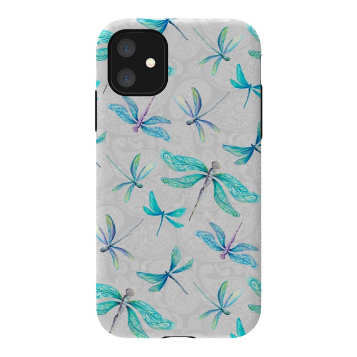 iPhone 11 StrongFit Dragonfly Paisley by gingerlique