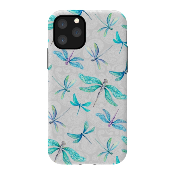 iPhone 11 Pro StrongFit Dragonfly Paisley by gingerlique