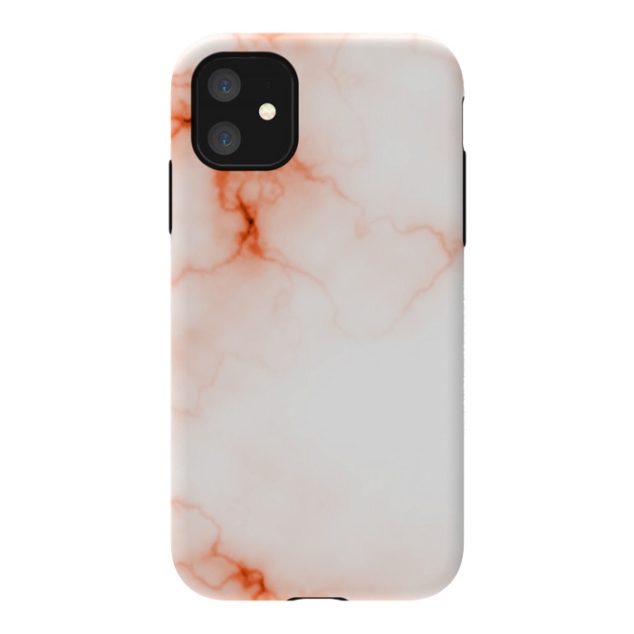 iPhone 11 StrongFit Orange Marble by Creativeaxle