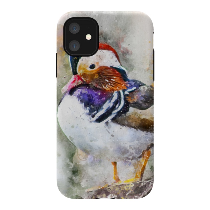 iPhone 11 StrongFit Mandarin Duck by Creativeaxle