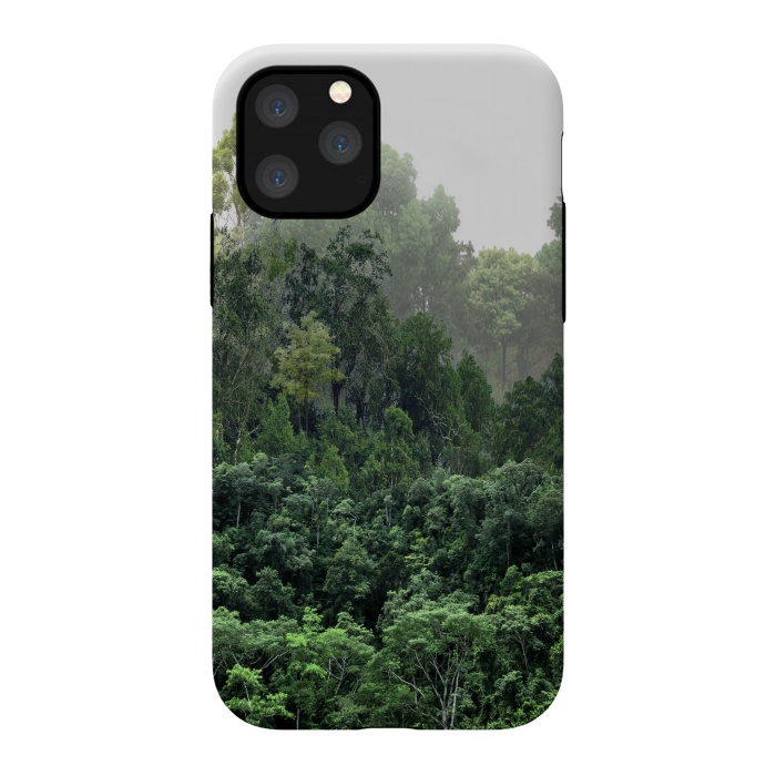 iPhone 11 Pro StrongFit Tropical Foggy Forest by ''CVogiatzi.