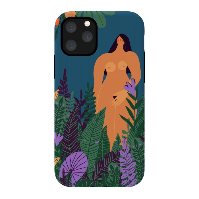 iPhone 11 Pro StrongFit Eve - Nude Woman in Tropical Jungle by  Utart