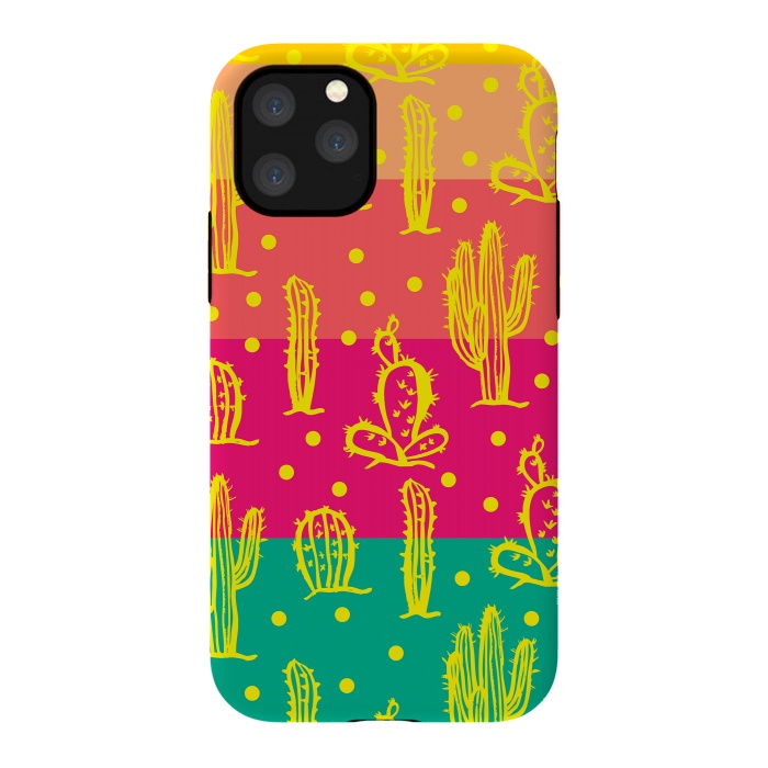 iPhone 11 Pro StrongFit Cactus in Luminous Tones by Rossy Villarreal