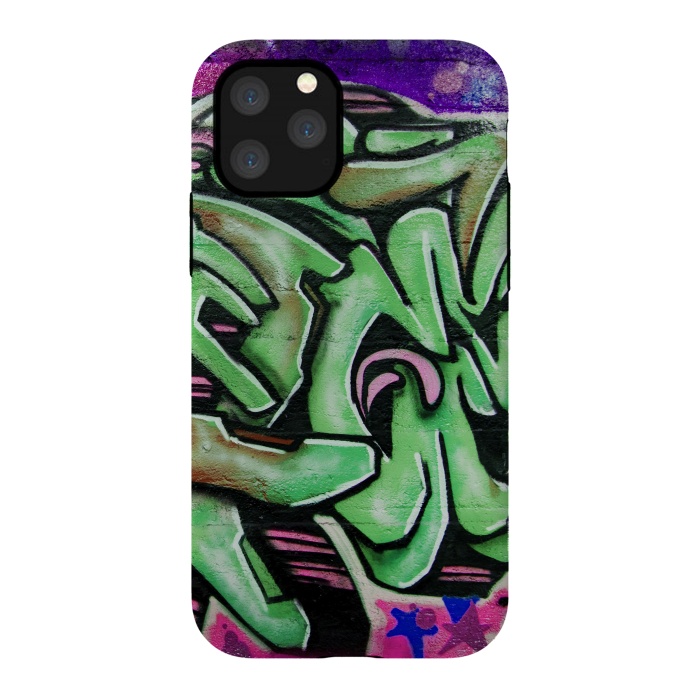 iPhone 11 Pro StrongFit Green Graffiti by Andrea Haase
