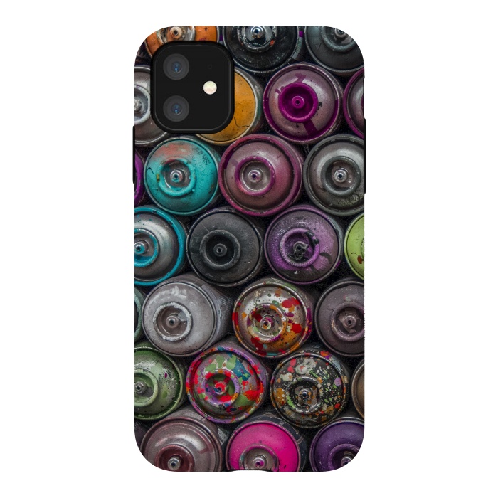 iPhone 11 StrongFit Spray Paint Cans by Andrea Haase