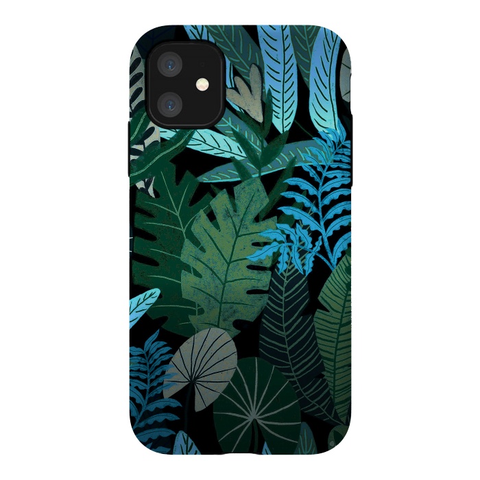 iPhone 11 StrongFit Tropical Jungle at Night- Eve's Jungle by  Utart