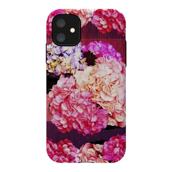 iPhone 11 StrongFit Hortencias Rosas y Azules by Rossy Villarreal