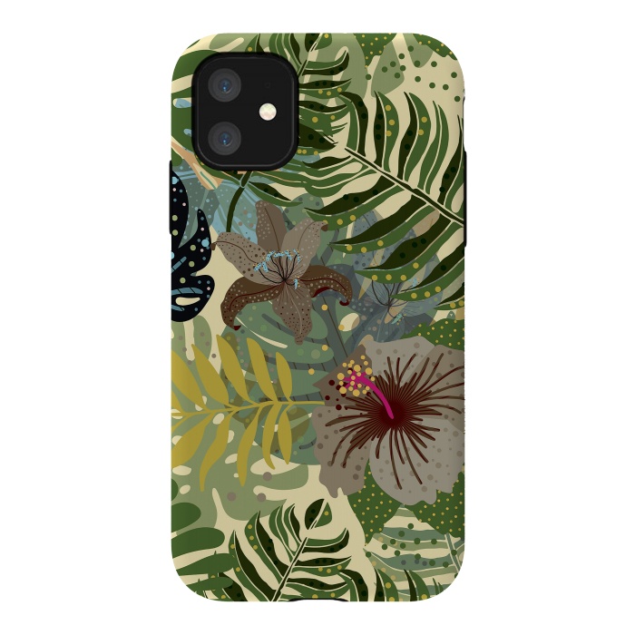 iPhone 11 StrongFit Jungle Foliage by  Utart