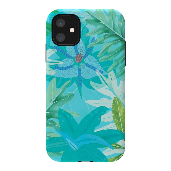 iPhone 11 StrongFit Eve's blue Aroma Garden by  Utart