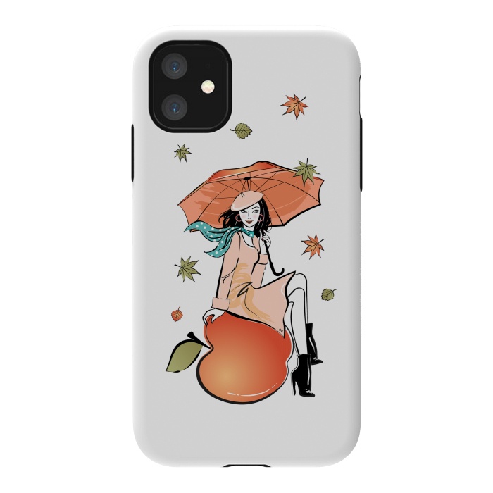 iPhone 11 StrongFit Autumn Girl by Martina