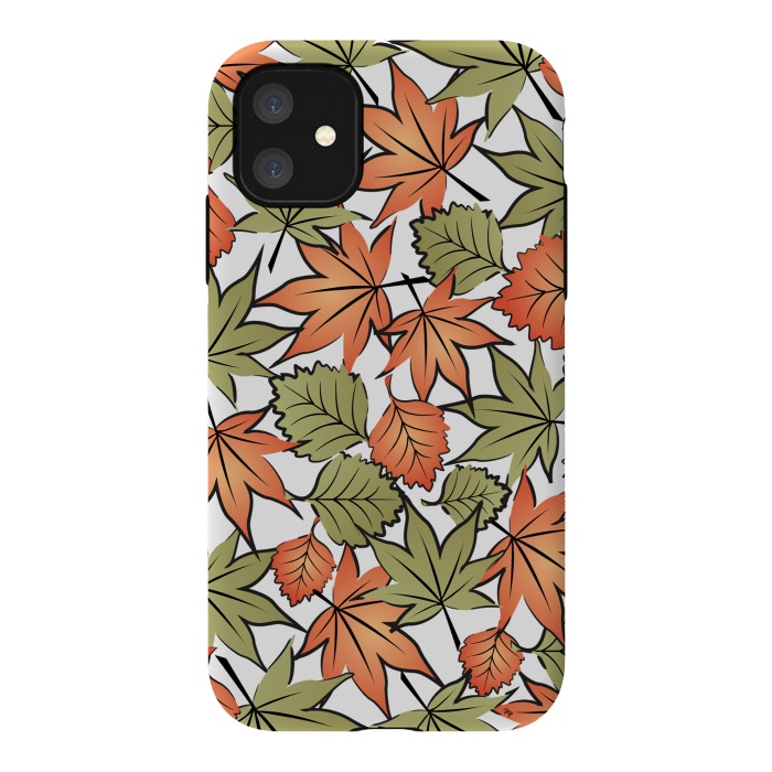 iPhone 11 StrongFit Autumne leaves pattern by Martina