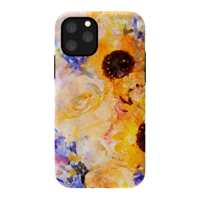 iPhone 11 Pro StrongFit Yellow Vintage Rose by Creativeaxle