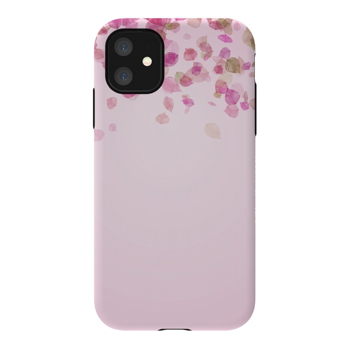 iPhone 11 StrongFit Leaves are falling on pink by  Utart