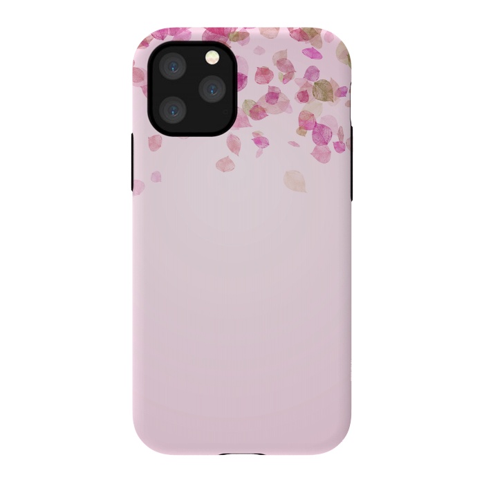 iPhone 11 Pro StrongFit Leaves are falling on pink by  Utart