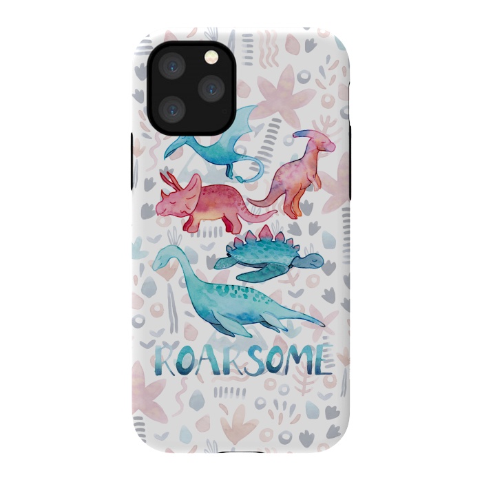 iPhone 11 Pro StrongFit Roarsome Dino's by gingerlique