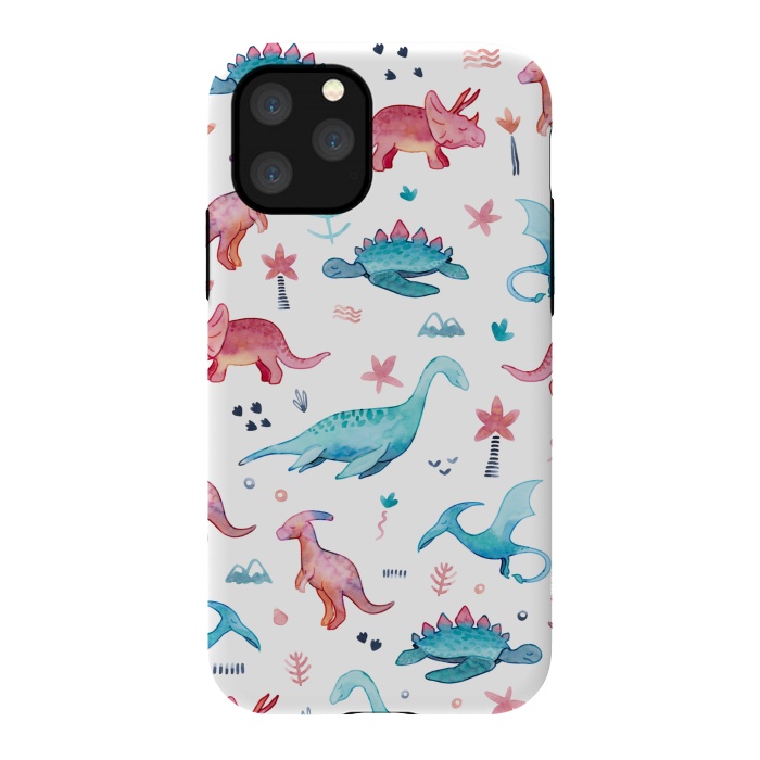 iPhone 11 Pro StrongFit Dinosaurs Love by gingerlique