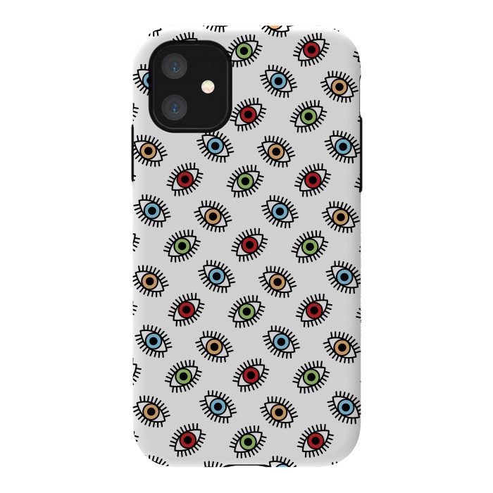 iPhone 11 StrongFit Eyes pattern by Laura Nagel