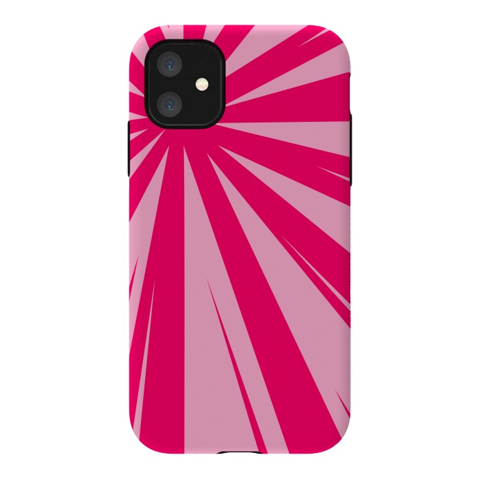 iPhone 11 StrongFit pink lines pattern 2 by MALLIKA
