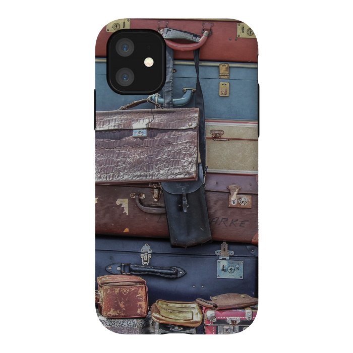iPhone 11 StrongFit Collection Of Old Suitcase by Andrea Haase