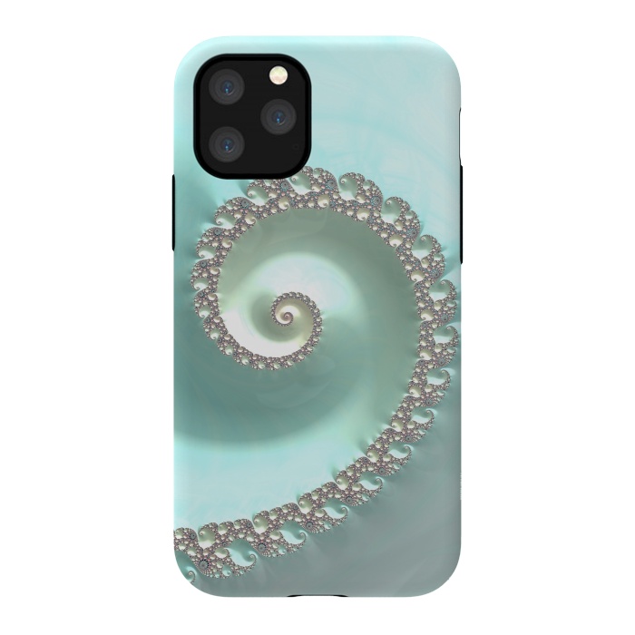 iPhone 11 Pro StrongFit Fantastic Turquoise Fractal by Andrea Haase