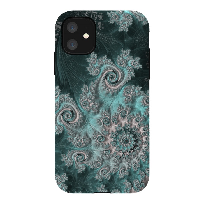 iPhone 11 StrongFit Swirly magical fractal by Andrea Haase