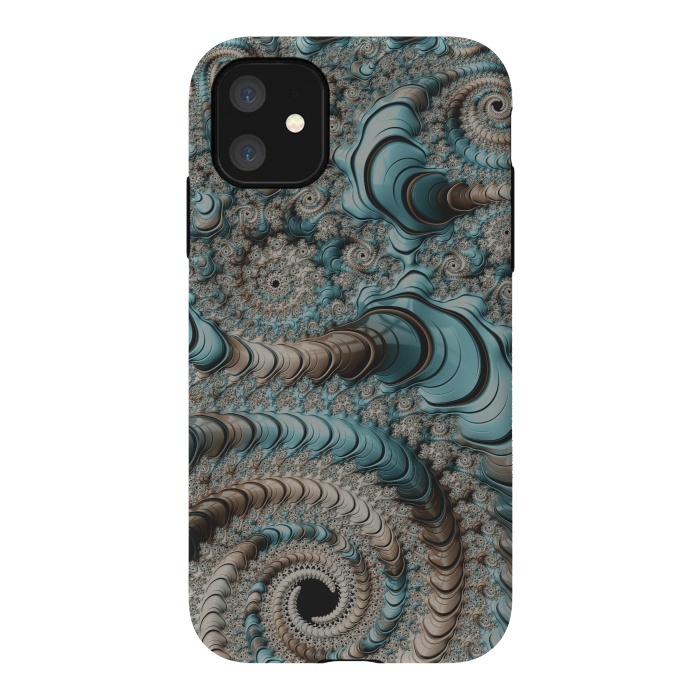 iPhone 11 StrongFit Fantastic Fractal Swirls by Andrea Haase