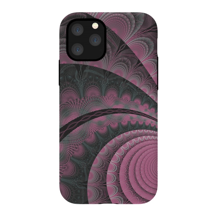 iPhone 11 Pro StrongFit Pink Fractal Design by Andrea Haase