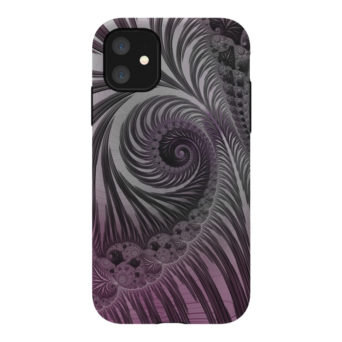 iPhone 11 StrongFit Swirly Fractal Fantasies by Andrea Haase