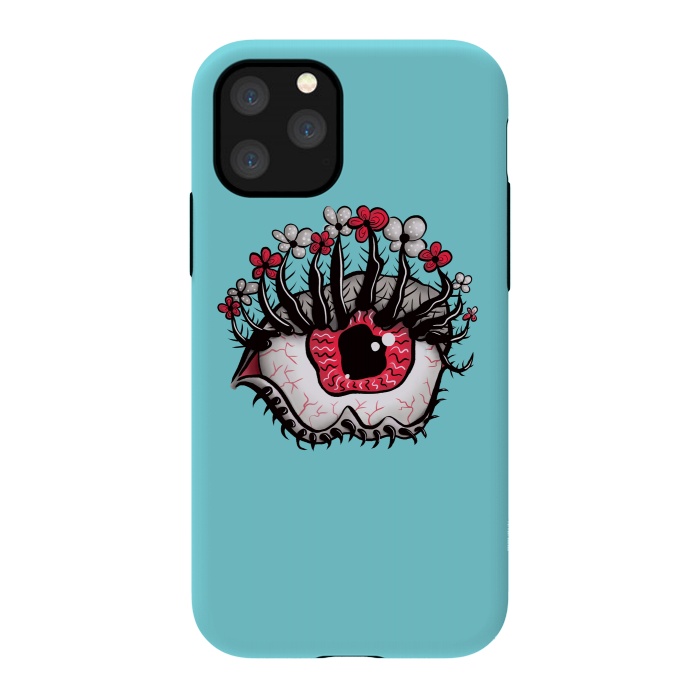 iPhone 11 Pro StrongFit Weird Eye Melt Creepy Psychedelic Art by Boriana Giormova