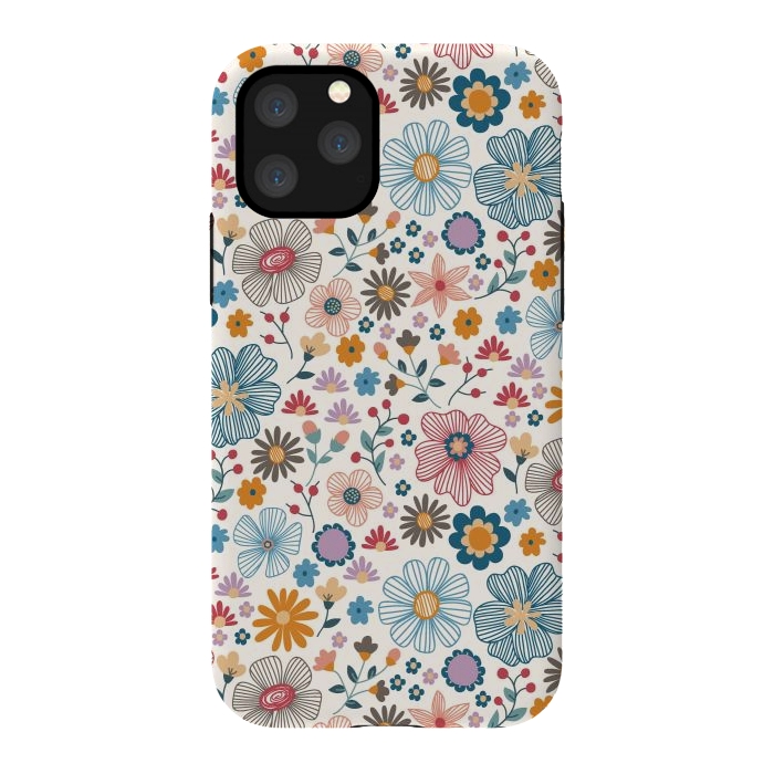 iPhone 11 Pro StrongFit Winter Wild Bloom  by TracyLucy Designs