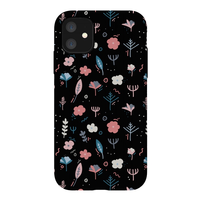 iPhone 11 StrongFit Whimsical Floral by Allgirls Studio