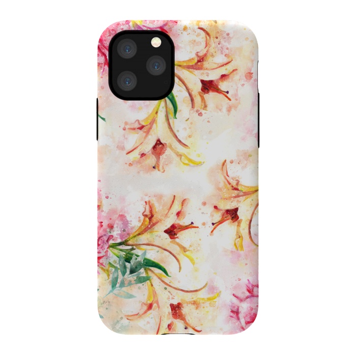 iPhone 11 Pro StrongFit Peony Floral by Creativeaxle