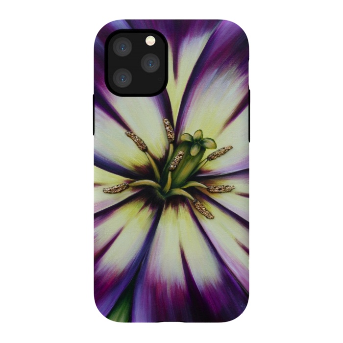iPhone 11 Pro StrongFit Plum Tulip by Denise Cassidy Wood
