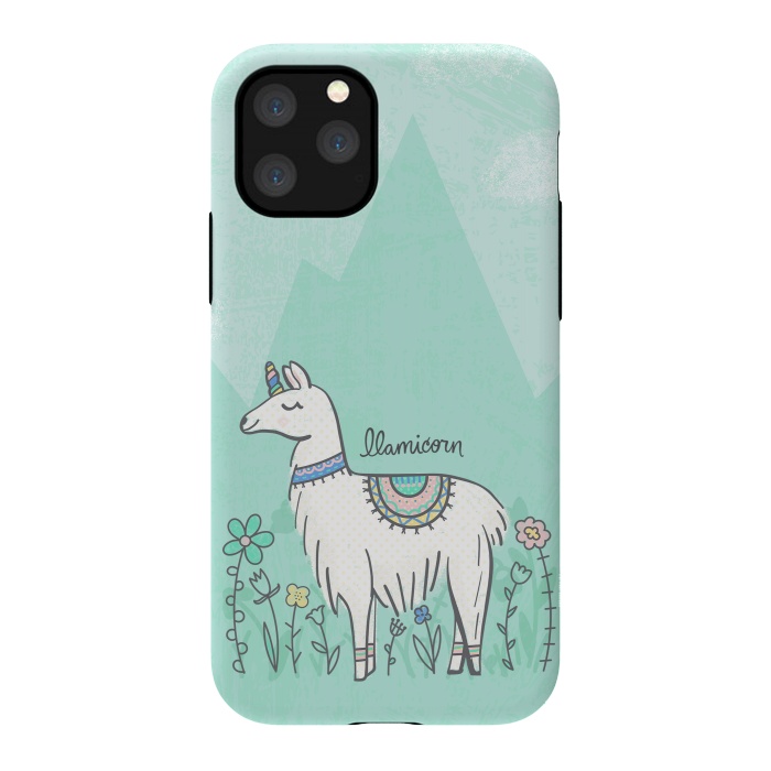iPhone 11 Pro StrongFit Llovely Llamicorn by Noonday Design