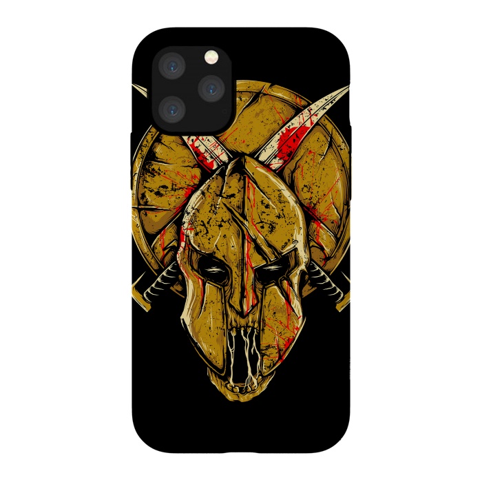 iPhone 11 Pro StrongFit Skull Sparta by Afif Quilimo