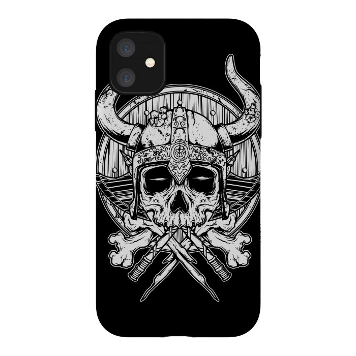 iPhone 11 StrongFit Skull Viking by Afif Quilimo
