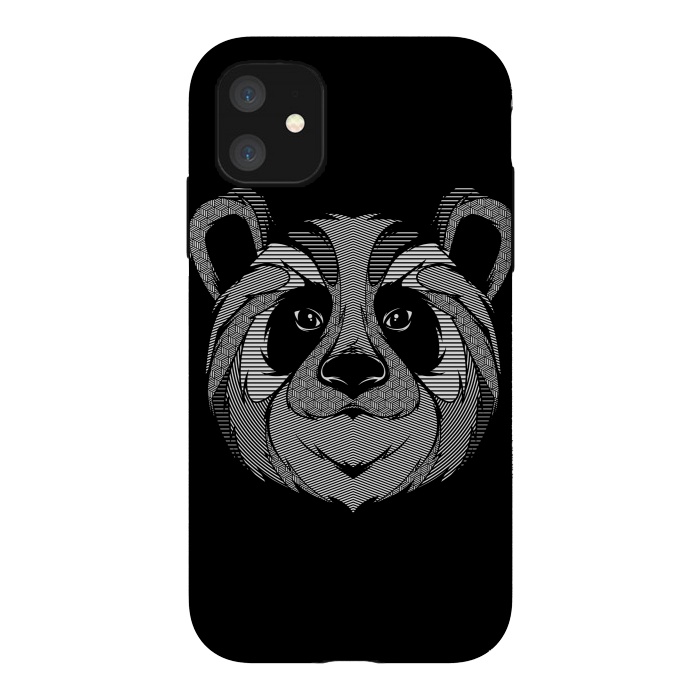 iPhone 11 StrongFit Panda Zentangle by Afif Quilimo
