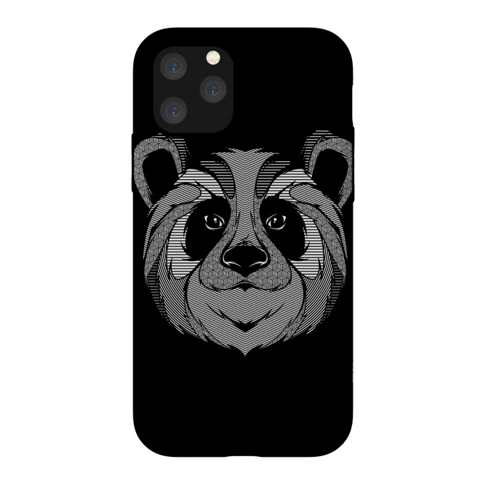 iPhone 11 Pro StrongFit Panda Zentangle by Afif Quilimo