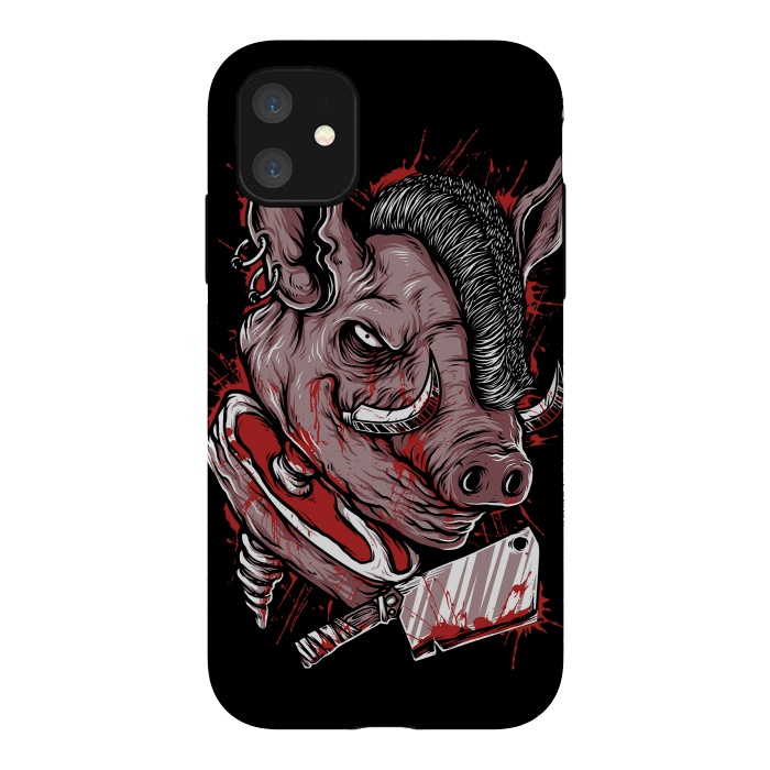 iPhone 11 StrongFit Pig Saw by Afif Quilimo