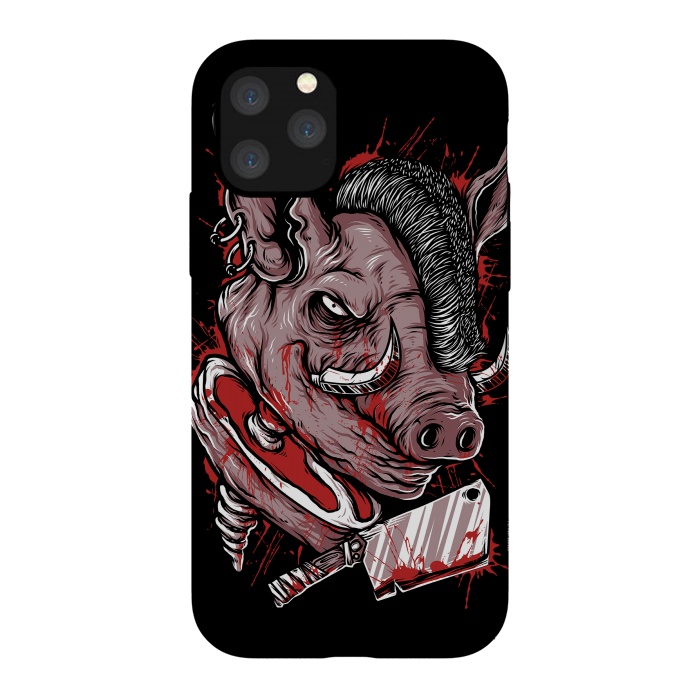 iPhone 11 Pro StrongFit Pig Saw by Afif Quilimo