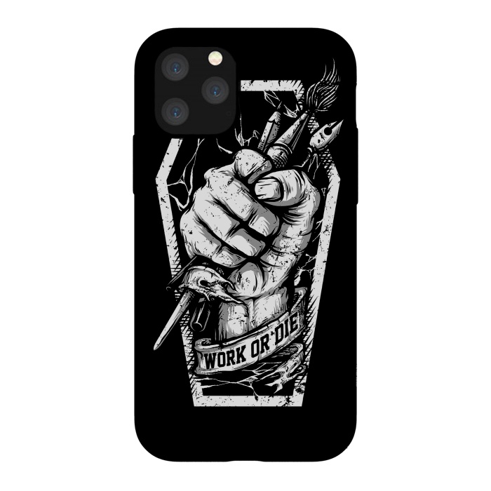 iPhone 11 Pro StrongFit Work or Die by Afif Quilimo