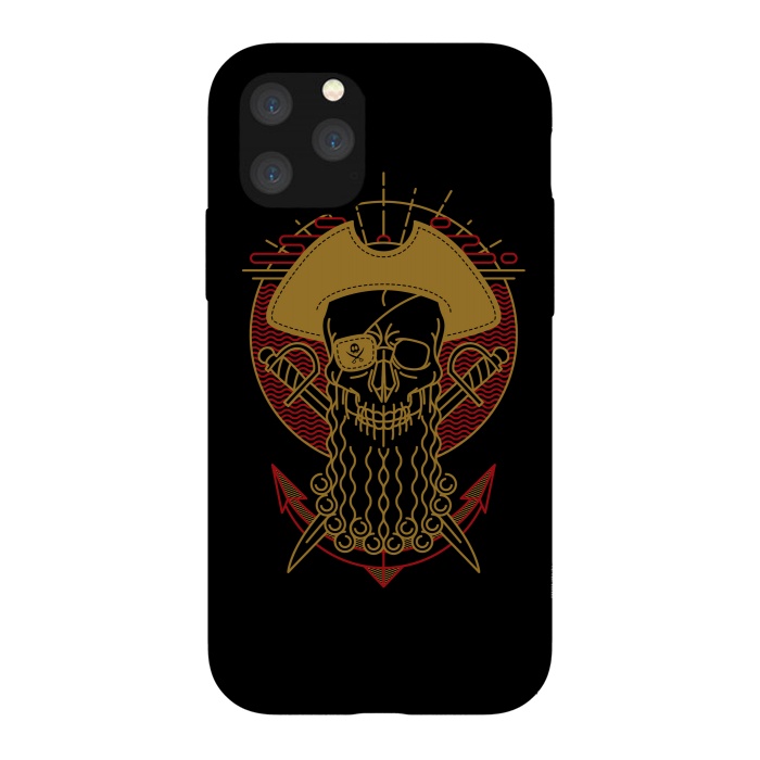 iPhone 11 Pro StrongFit Skull Pirate by Afif Quilimo