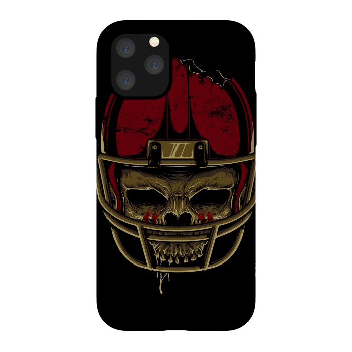 iPhone 11 Pro StrongFit American Football Skull by Afif Quilimo