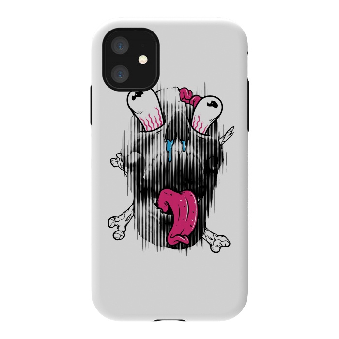 iPhone 11 StrongFit Scary Skull by Afif Quilimo